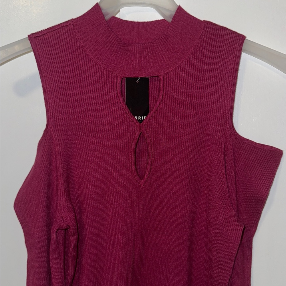 Torrid Ribbed Knit Cold Shoulder Top NEW 1 1X 14-16 - Picture 4 of 12